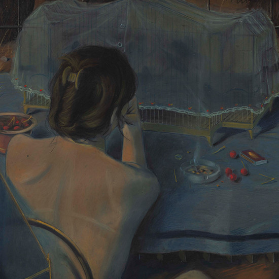 The Sky Is Black And Golden And The Moon Is Shining Red